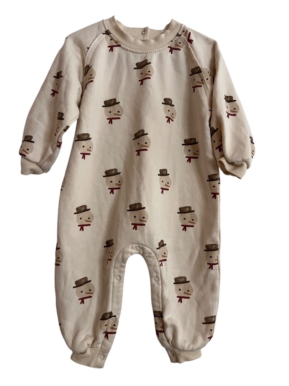 Rylee + Cru Snowman Print Romper